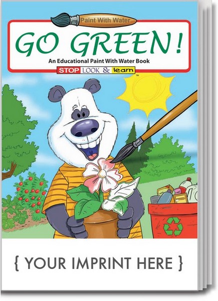 SC1820 Go Green PAINT with Water Book with Custom Imprint 